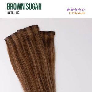 Barefoot Blonde by Amber Fillerup hair extensions in Brown Sugar
